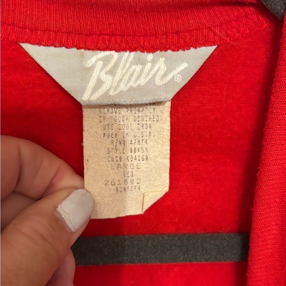 Blair Red Cardigan with Bowling Design - Picture 5 of 8